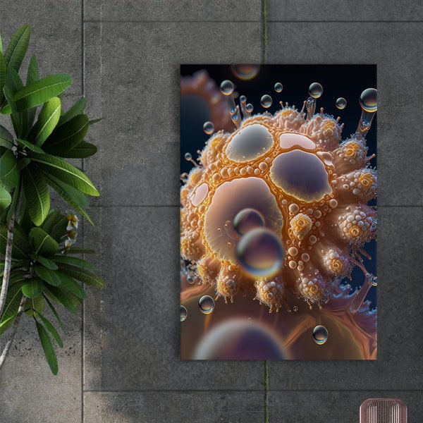 Fine Art Giclée Print | BioMorphus | mysterious microbiology mesmerizing macro photography | Home Room Wall Decor | AI Art | Generated Art