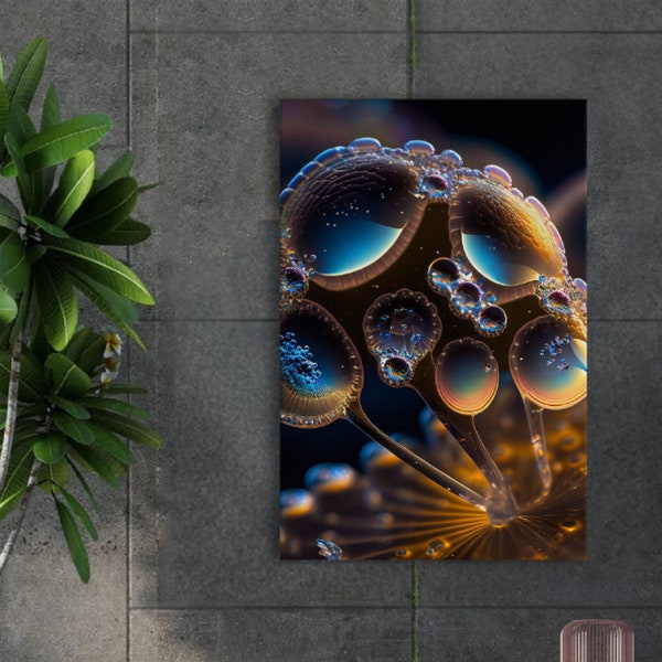 Fine Art Giclée Print | BioMorphus | mysterious microscopic mesmerizing macro photography | Home Wall Art Decor | AI Art | Generated Art