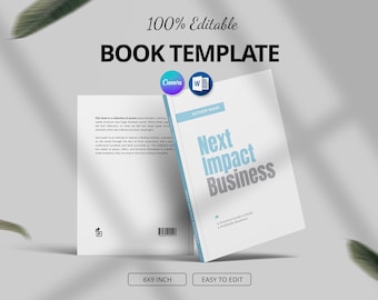 Modello per libro di saggistica 6x9, layout Canva Word per KDP, guida all'autopubblicazione
