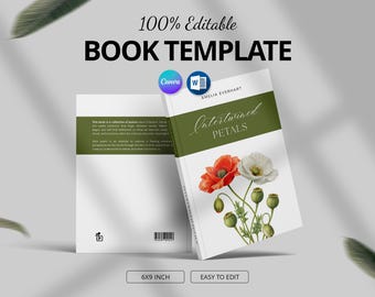 Layout interno KDP 6x9 / Modello di libro modificabile per Canva / Formato pronto per la stampa
