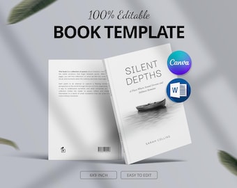 Modello di libro Canva 6x9, layout interno del libro modificabile per KDP e autopubblicazione