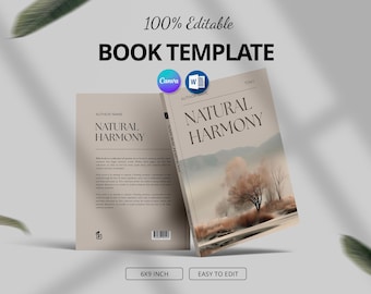 Layout 6x9 per narrativa e poesia per Canva / Design d'interni KDP modificabile