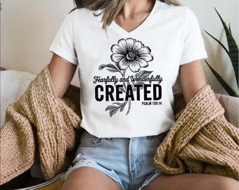 Fearfully And Wonderfully Created: Jesus Racerback and Vneck -pr1512