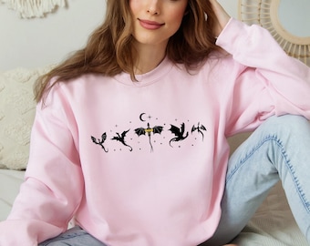 Quest Squad Sweatshirt, Onyx Storm Hoodie, Basgiath War College, Violet Sorrengail, Gifts For Readers, Fantasy Book Dragon, pr790