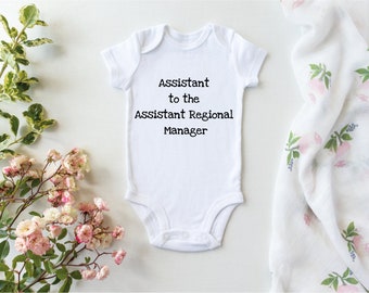 Assistant To The Assistant Ragional Manager bodysuit, Funny The Office Baby bodysuit, Funny Baby Gift, Dwight Schrute bodysuit, PR050