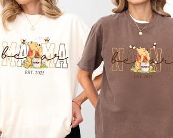 Custom Winnie The Pooh Mama-Grandma Bear Comfort Colors T-Shirt  -pr1534