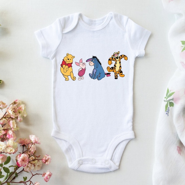 Disney winnie the pooh newborn baby boys bodysuit pants bib and hat 4 clearance