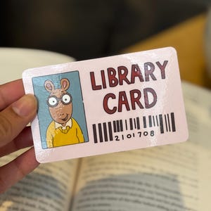 Handmade Arthur-inspired Library Card Bookmark – Nostalgic Cartoon ...
