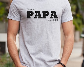 Aangepaste PAPA-shirt | gepersonaliseerd shirt, papa, papa, cadeau opa, cadeau voor opa's, persoonlijke cadeaus papa, papa shirt, vaderdag, papa shirt