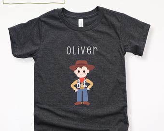 Benutzerdefinierte Toy Story Kleinkind Shirt, Pixar Disney Woody Shirt, Toy Story Shirt für Disney Urlaub, Kleinkind Geburtstag Shirt, Toy Story Geburtstag