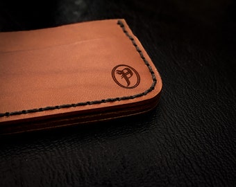 Slim Leather Cardholder Wallet - “the Minimalist” - Handmade in Wales from Italian Leather (Small Misprint)