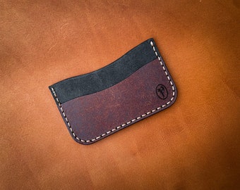 Slim Leather Cardholder Wallet - the Minimalist - Handmade in Wales from Italian Leather