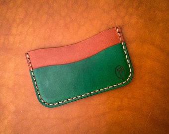 Slim Leather Cardholder Wallet - “the Minimalist” - Handmade in Wales from Italian Leather