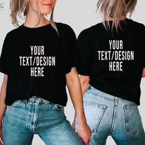 FRONT and BACK Custom Shirt, Personalized Shirt, Custom Logo Tshirt Front And Back, Custom Photo Shirt, Business Logo Tee, Custom Text Shirt