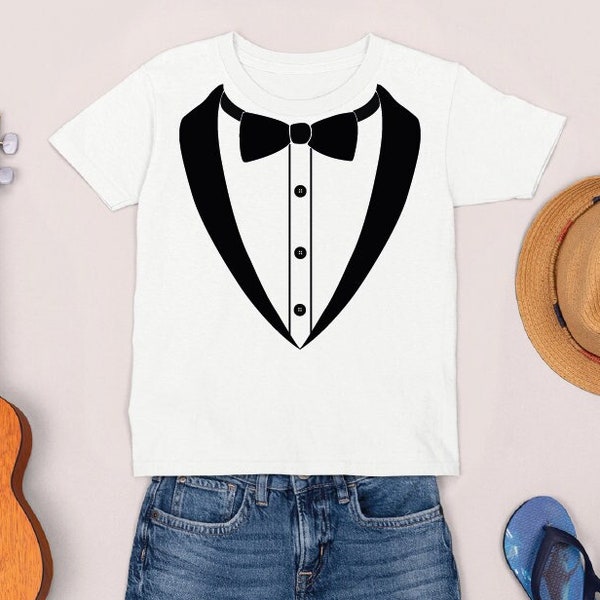 Tuxedo Kids Shirt, Toddler Tuxedo Tee, Toddler Boy Shirts, Boy Child Gift, Boy Kids Gift TB031