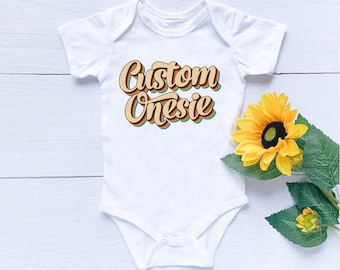 Custom Bodysuit, Personalized Bodysuit, Custom Baby Bodysuit, Custom Baby Bodysuits, Baby Shower Gift, Custom Toddler Shirt TB097