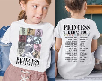 Princess The Eras Tour Two Sided Shirt, Princess Tour Toddler Shirt, Princess Tour Youth Shirt,  Princess Eras Tour Kids Shirt,  TB395