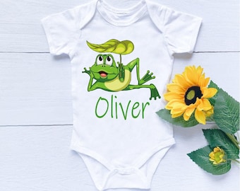 Custom Frog Bodysuit, Frog Bodysuit, Frog Baby Clothes, Animal Baby Bodysuit, Toddler Frog Shirt, TB253