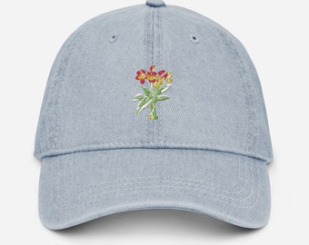 Vintage Floral Hat Womens Metallic Ombre Leaves Flowers  display picture 3