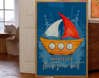 Motivational Positivity Kindness Quote Poster Modern Mid century Wall Print Retro Colorful Wall Poster Art Print Digital Boho Hippie Poster