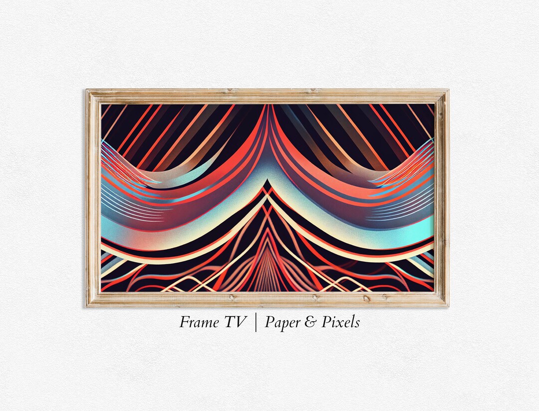 4K Samsung Frame Digital Art Cosmic Currents Abstract Boho Vibrant LG