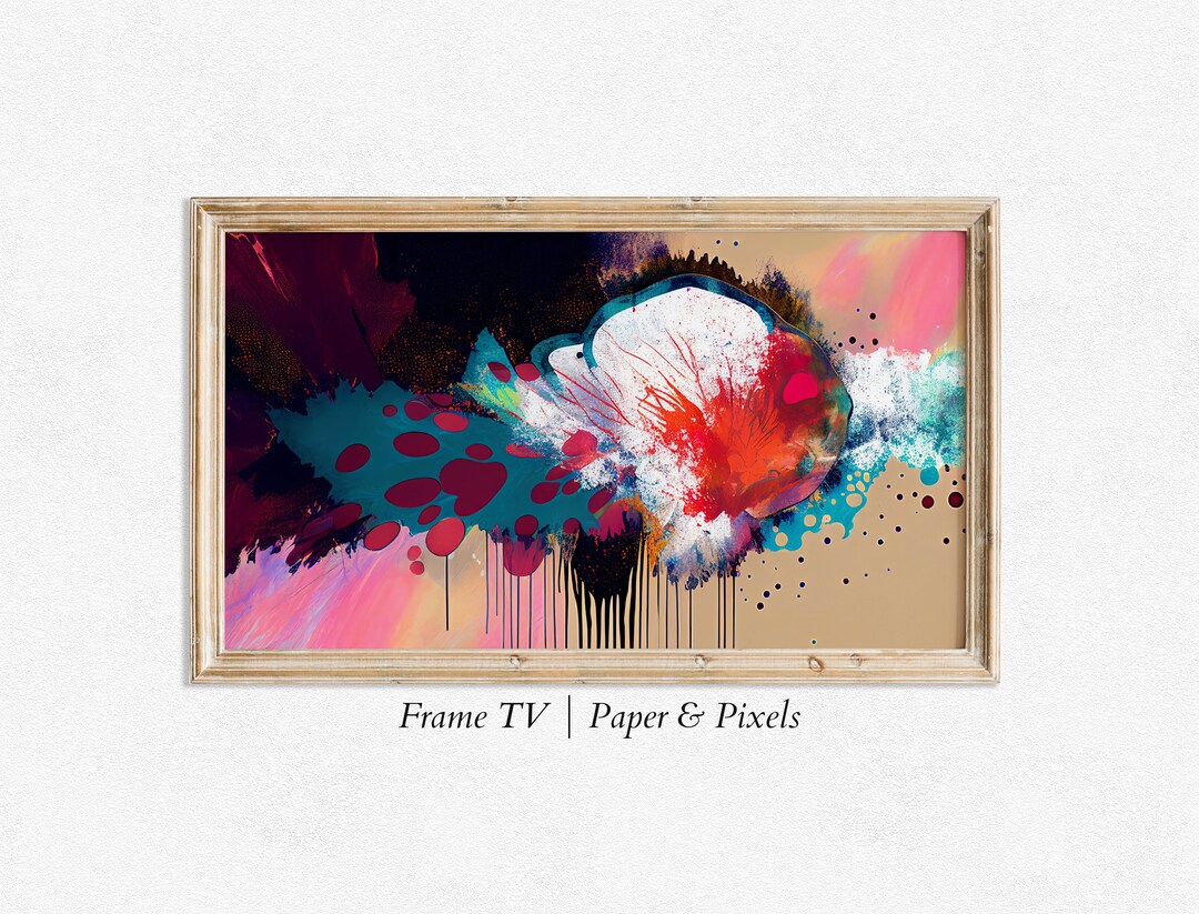 4K Samsung Frame Digital Art Vibrant Visions Abstract Boho LG OLED Art