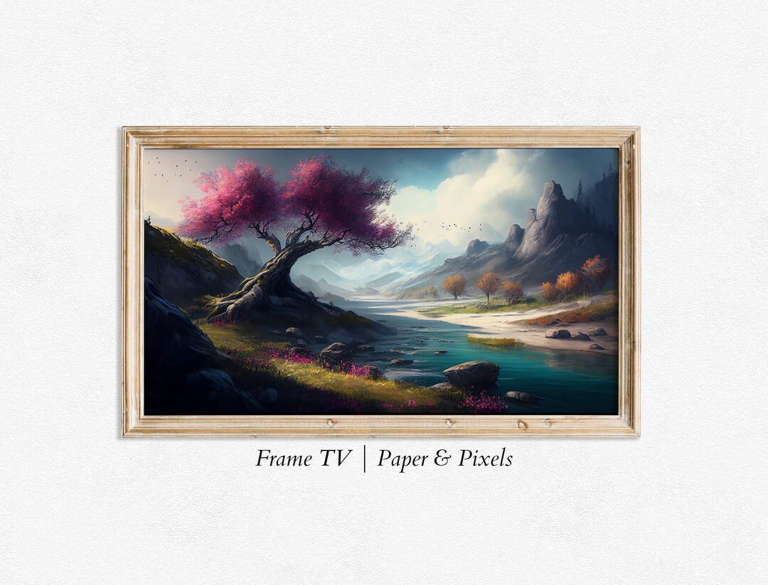 4K Samsung Frame Digital Art Vibrant Valley Mystical Sprintime LG OLED