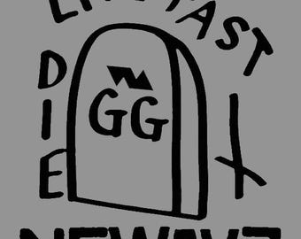 Three - Silver & black GG Allin Stickers
