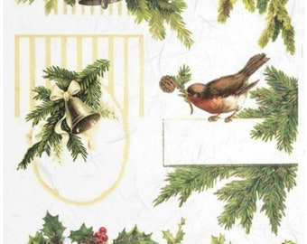 Christmas Rice Paper Decoupage A4 R 0447