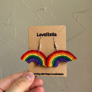Crochet Pride/Rainbow Earrings!