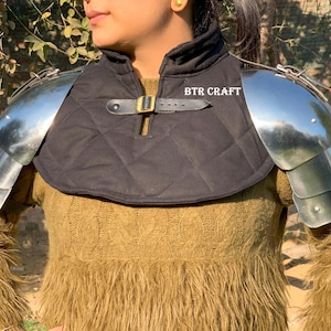 Hombreras de acero medievales: armadura articulada para hombros - Disfraz de cosplay LARP