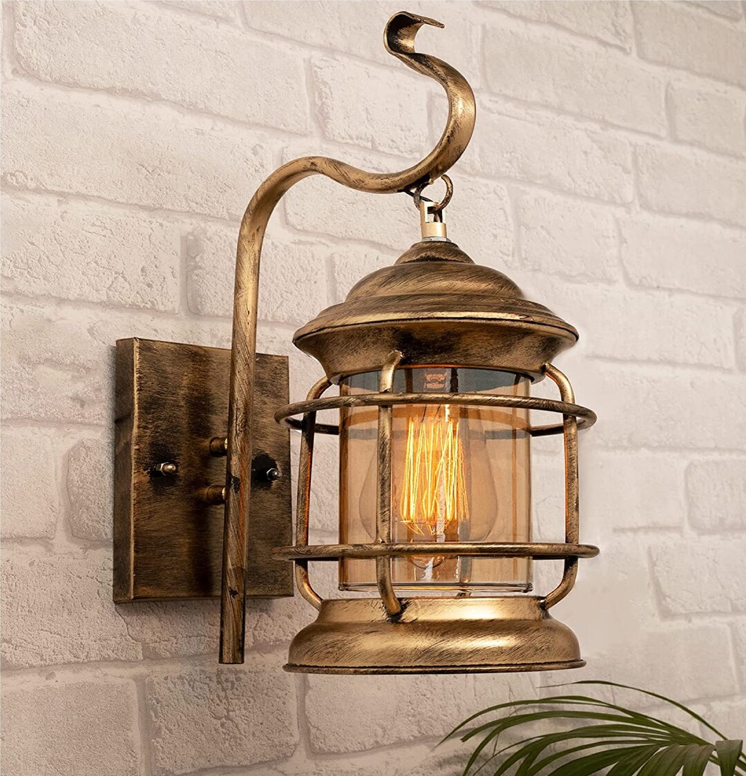 Rustic Wall Light Fixtures Oil Rubbed Rust Finish Indoor Wall Etsy