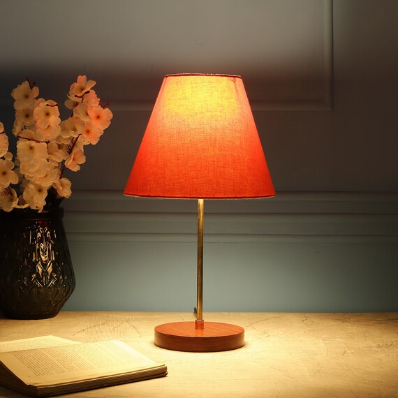 Orange bedside table deals lamp