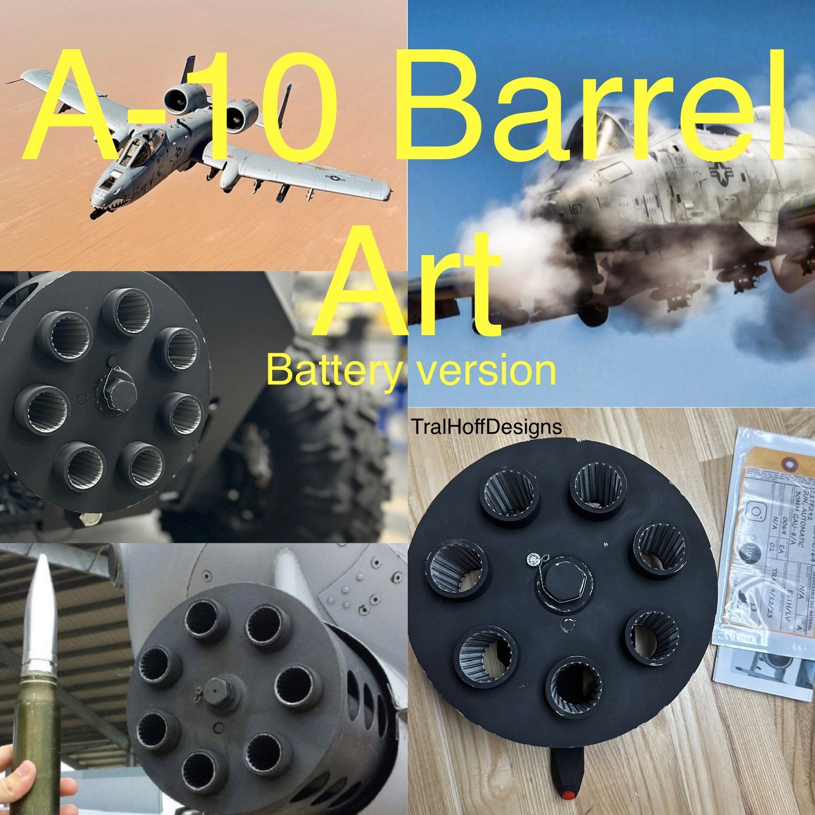 A-10 GAU-8 Barrel BATTERY Powered Wall Art - Etsy