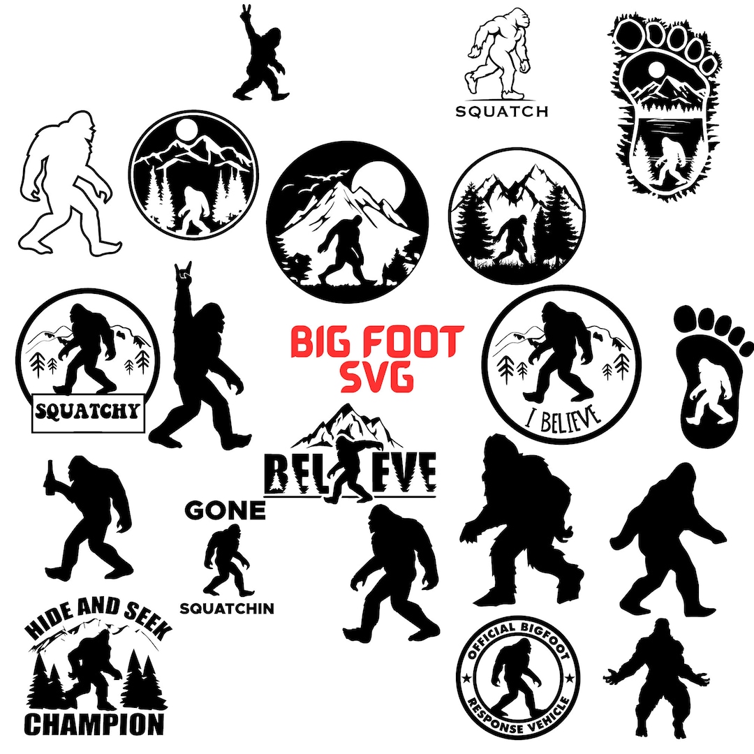 Bigfoot Svg, Bigfoot Sign, Sasquatch Svg, Big Foot Svg, Bigfoot Sticker