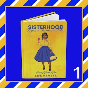 Diário de capa dura Sigma Gamma Rho Life Member - personalizável