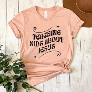 Ministerie shirt, kinderen lesgeven over Jezus, minister shirt, jeugdpastor T-shirt, kinder ministerie T-shirt, kerk shirt, christelijk shirt