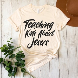 Ministerie shirt, kinderen lesgeven over Jezus, minister shirt, jeugdpastor T-shirt, kinder ministerie T-shirt, kerk shirt, christelijk shirt