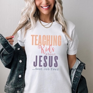 Teaching Kids about Jesus, Ministry Shirt, Minister Shirt, Youth Pastor T-Shirt, Childrens Ministry Tee, Church Shirt, Christian Shirt