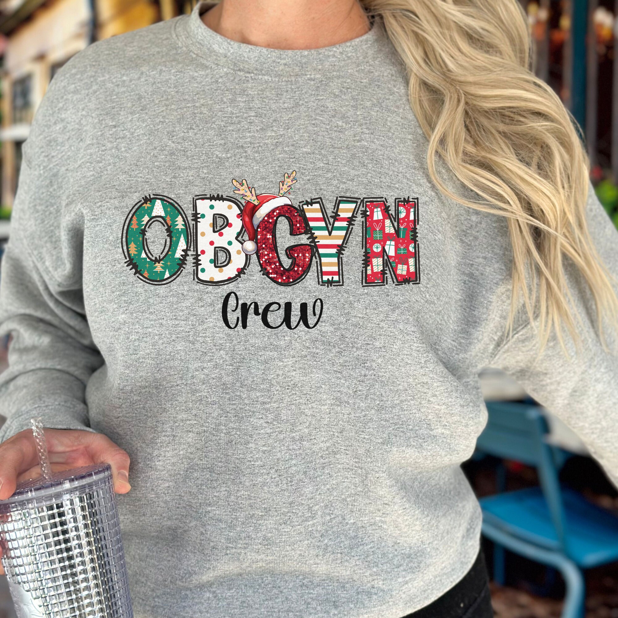 Christmas Obgyn Crew Sweatshirt, Xmas Obstetrics Sweater, OBGYN Crewne ...
