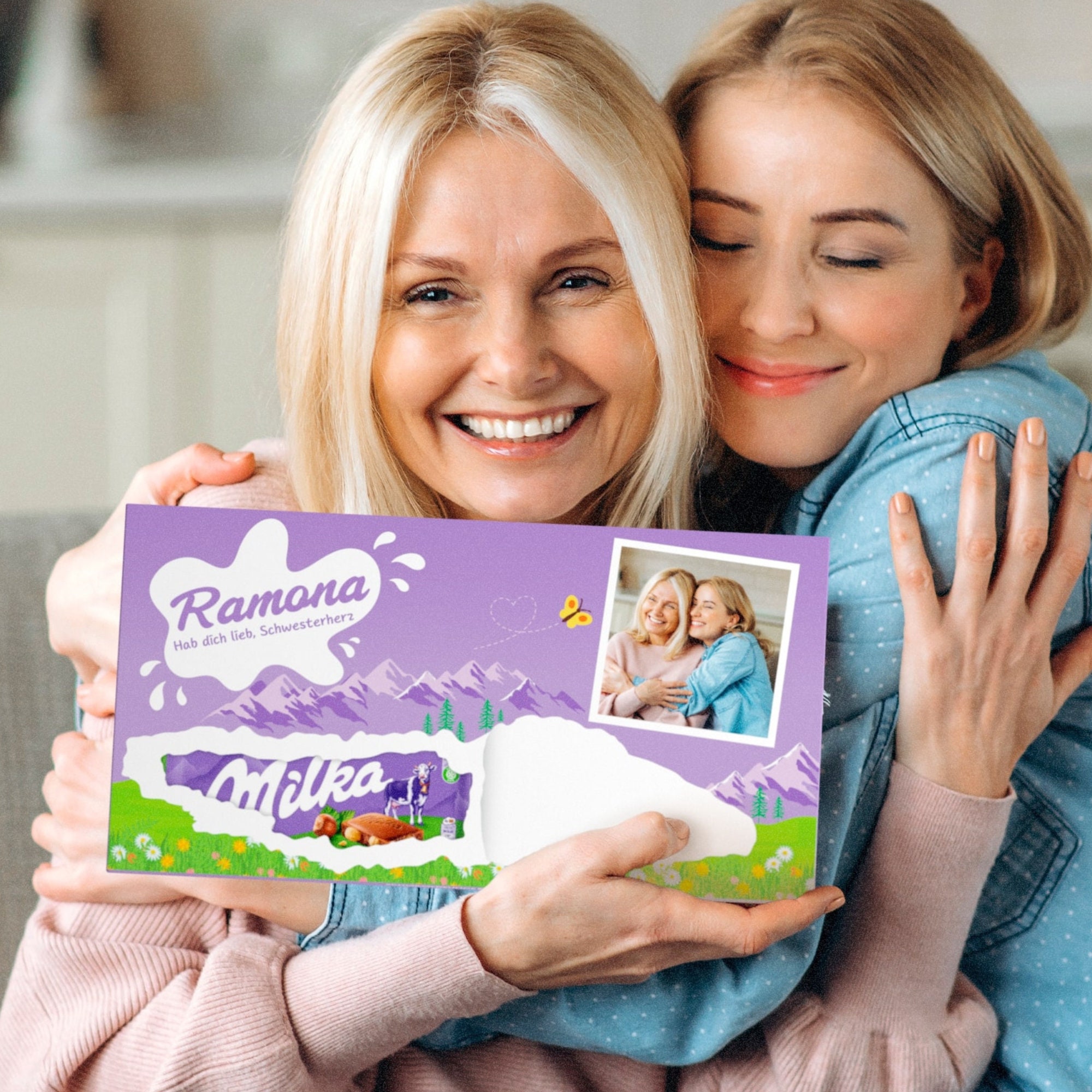 Giant chocolate personalized with name and photo | Personalized XXL mega chocolate bar gift with Milka | Great gift ideas