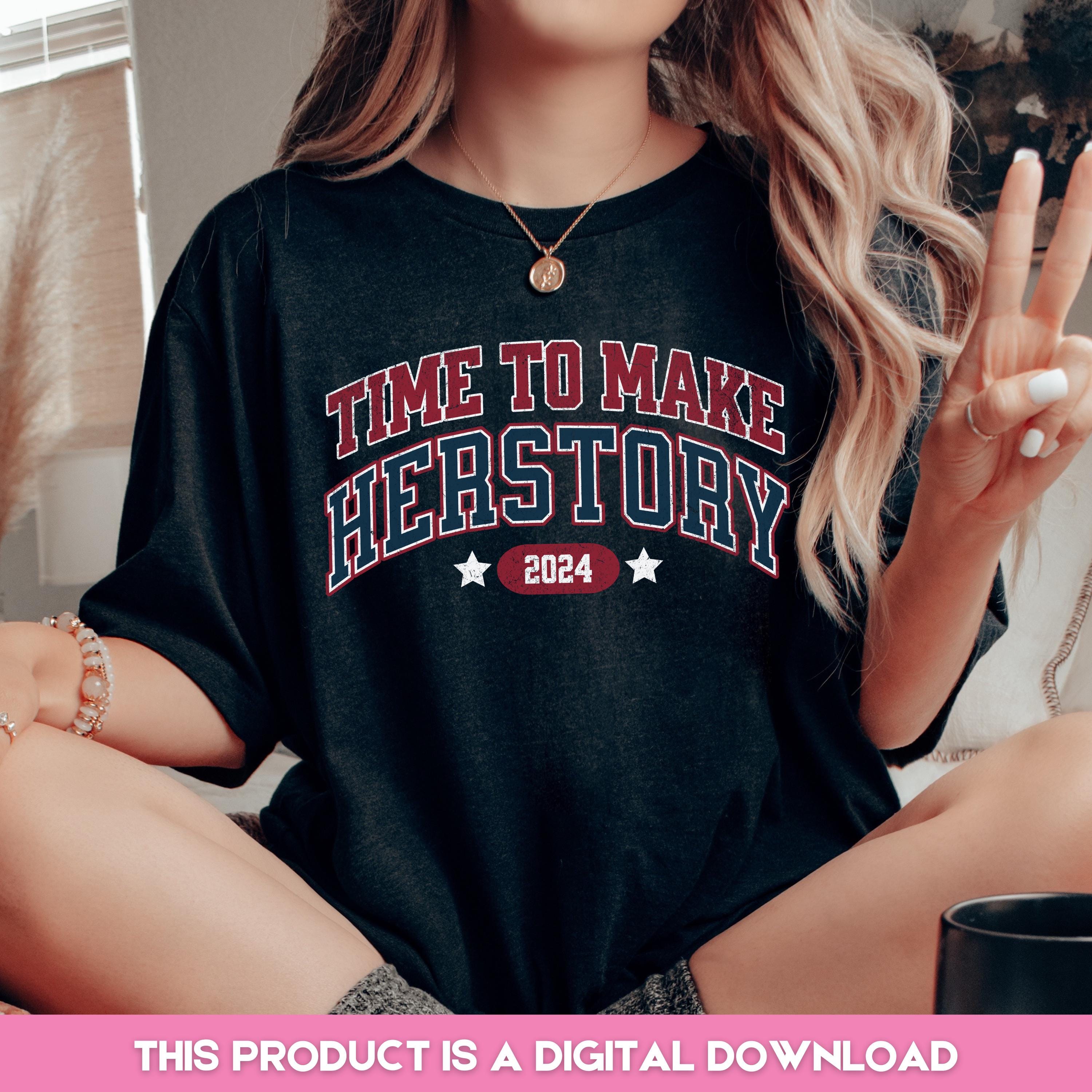 Vote Herstory PNG File Presidential Election 2024 Design Leftist Shirt Design Print or