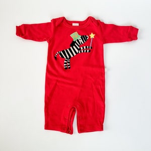 Vintage Oshkosh Baby Red Zebra Onesie, Size 0-3 Months