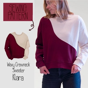 Color Block Crewneck Etsy
