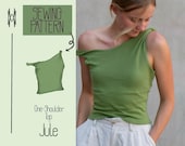 Asymmetric One-shoulder Top With a Twist Sleeveless - JULE