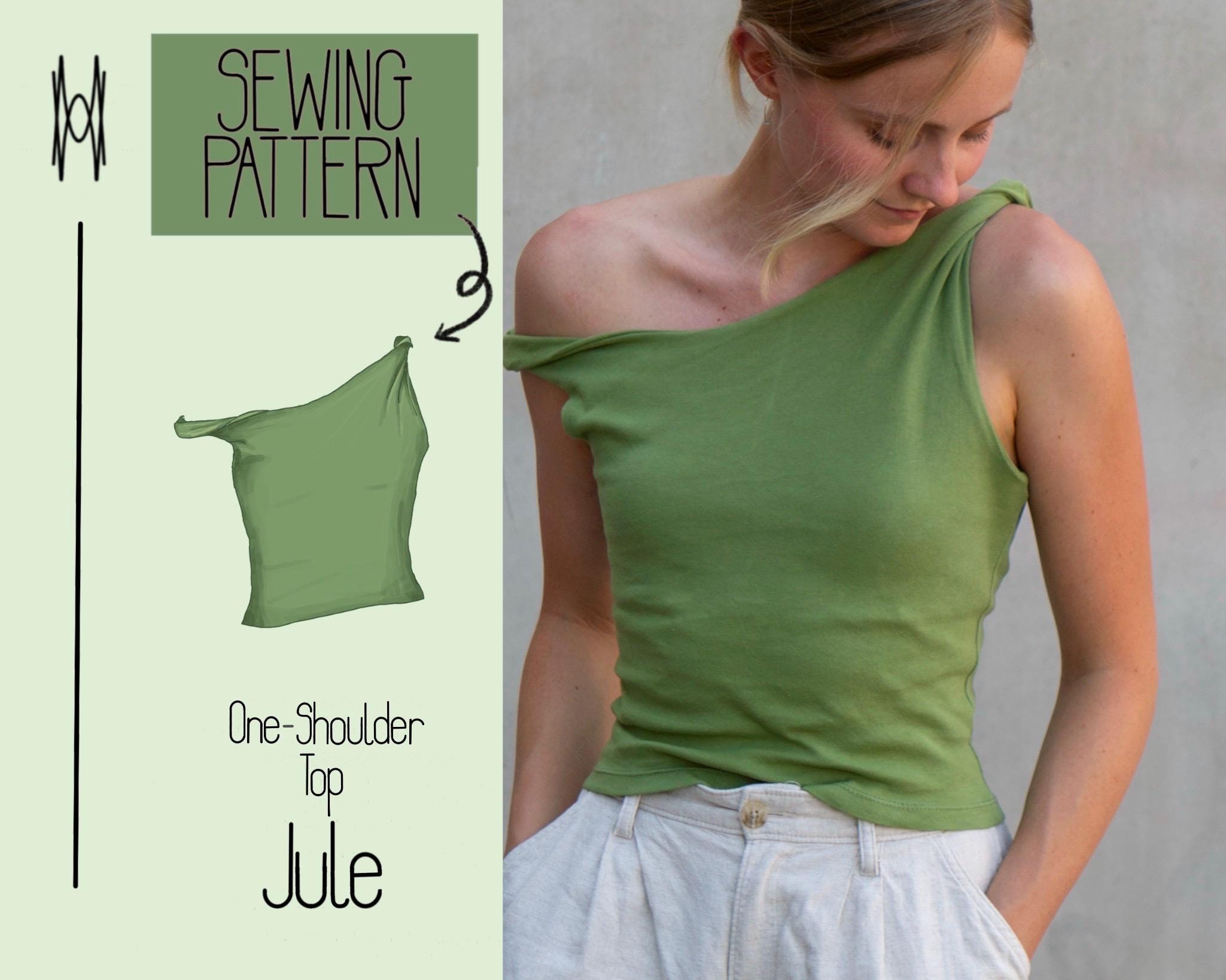 Asymmetric One-shoulder Top With a Twist Sleeveless - JULE Asymmetric One-shoulder Top With a Twist Sleeveless - JULE