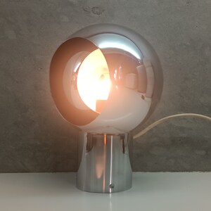 Chrome space age eclipse type lamp image 2