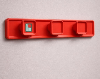 Flair Vintage Red Coat Rack with Hooks