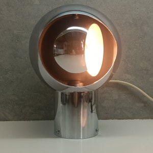 Chrome space age eclipse type lamp image 3