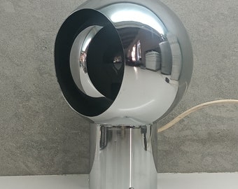 Chrome space age eclipse type lamp